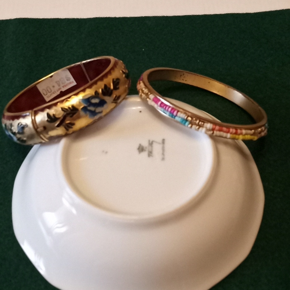 2 Cloisonne vintage bracelets